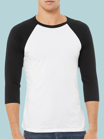 BELLA + CANVAS- 3200 - Unisex Three-Quarter Sleeve Baseball Tee
