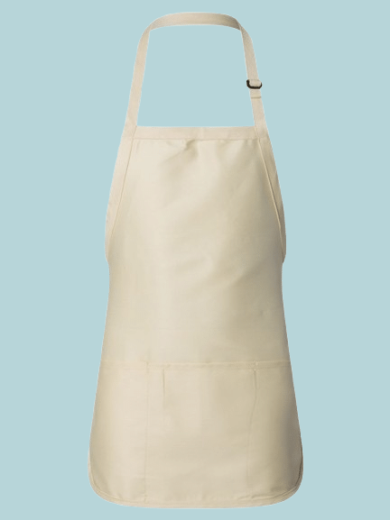 Q-Tees- Q4250 - Full-Length Apron with Pouch Pocket